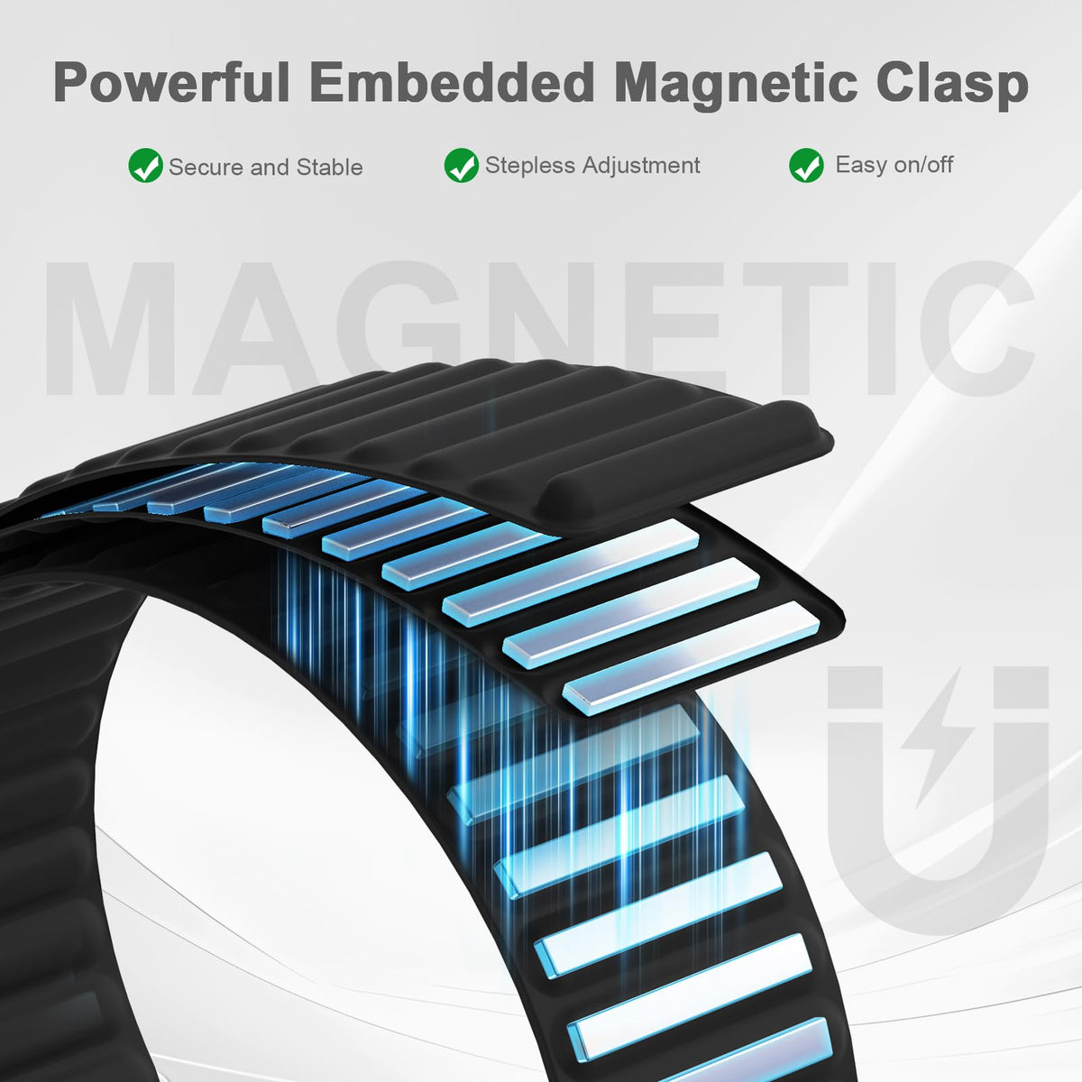 Magnetic Silicone Sport Band 40mm 44mm 46mm V5830
