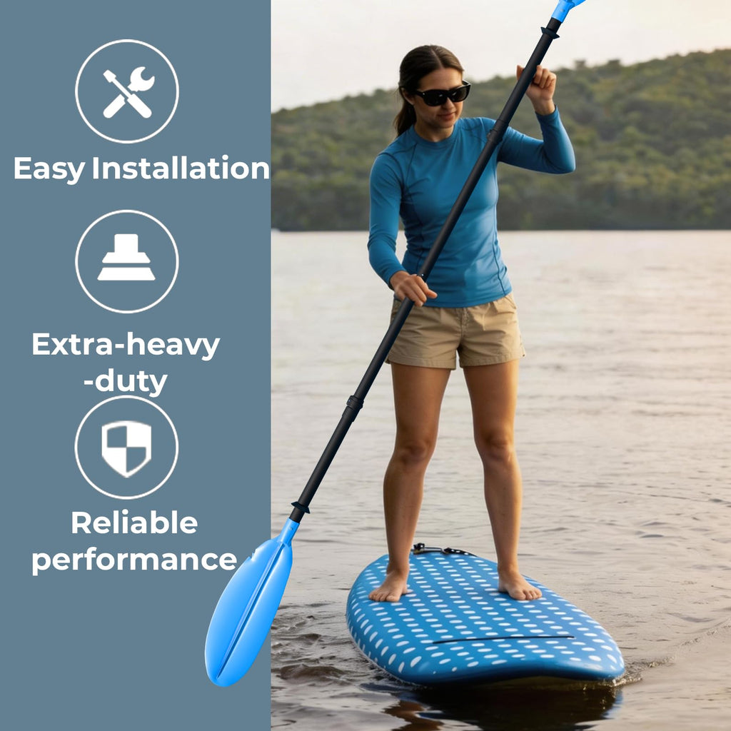 Adjustable Lightweight Floating Kayak Paddle with Safety Rope Y929