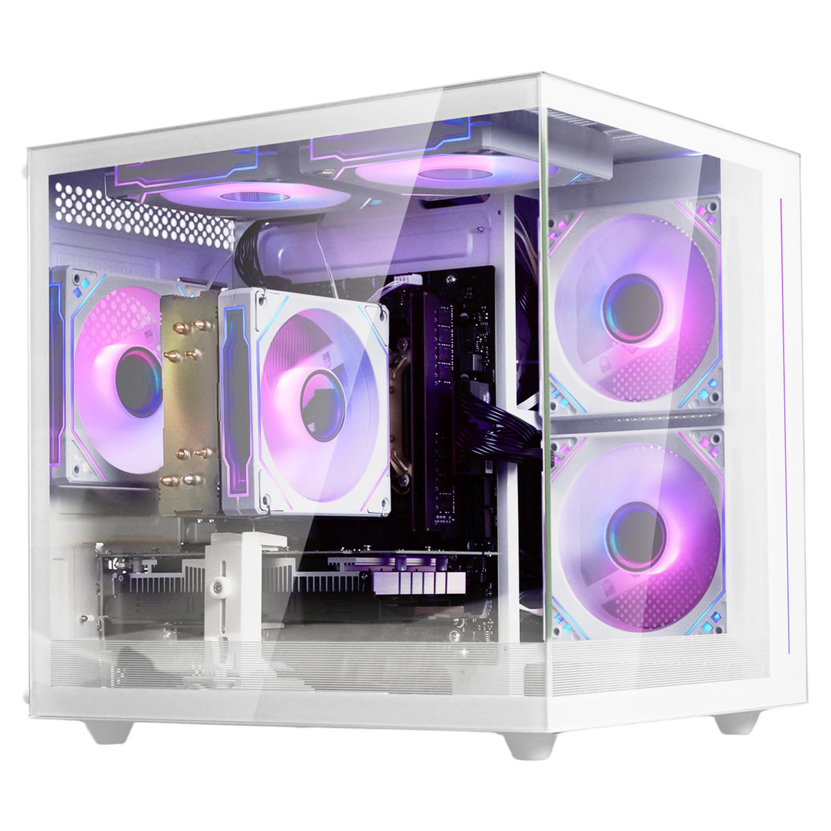 White Prebuilt Gaming PC Desktop Computer W487