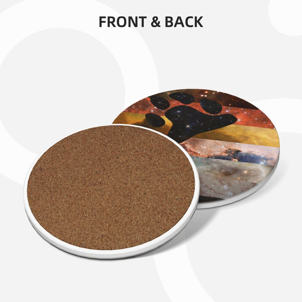 Ceramic Coaster Set Non-Slip Cork Base U1026