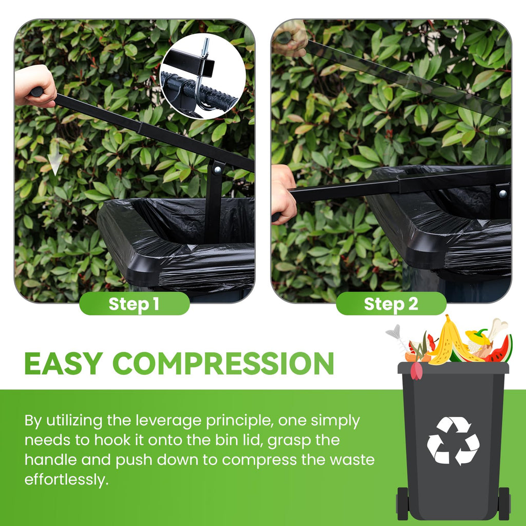 Manual Trash Compactor with Adjustable Handle O4825