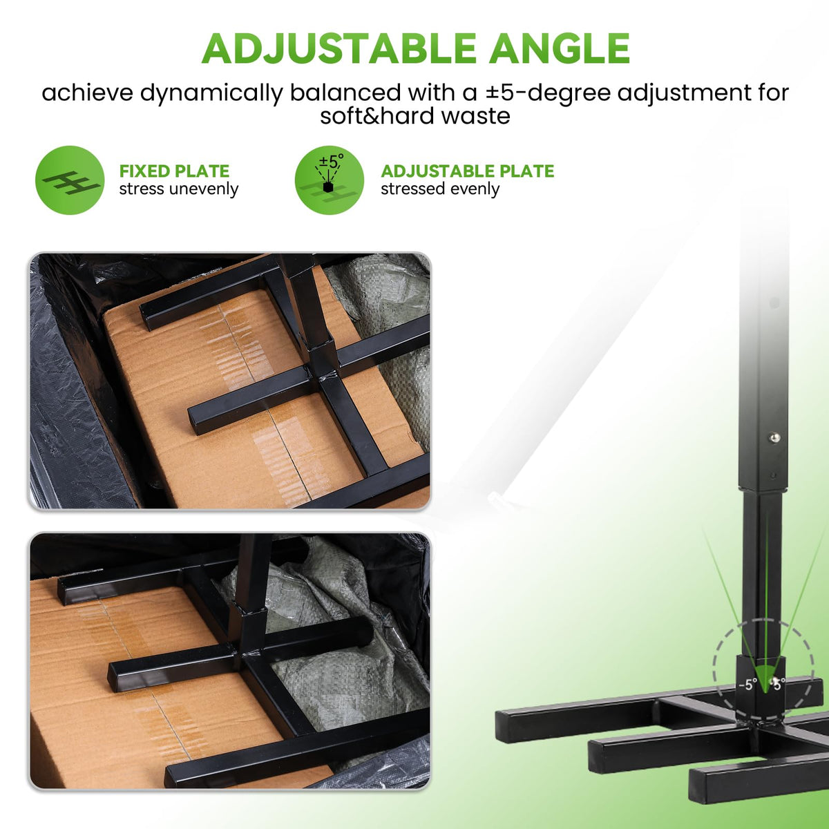 Manual Trash Compactor with Adjustable Handle O4825