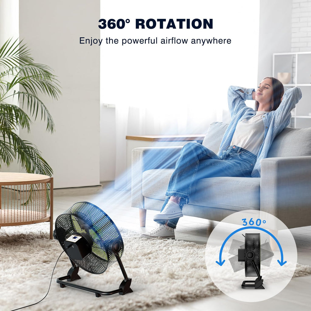 10 Inch Portable Rechargeable Floor Fan J281226
