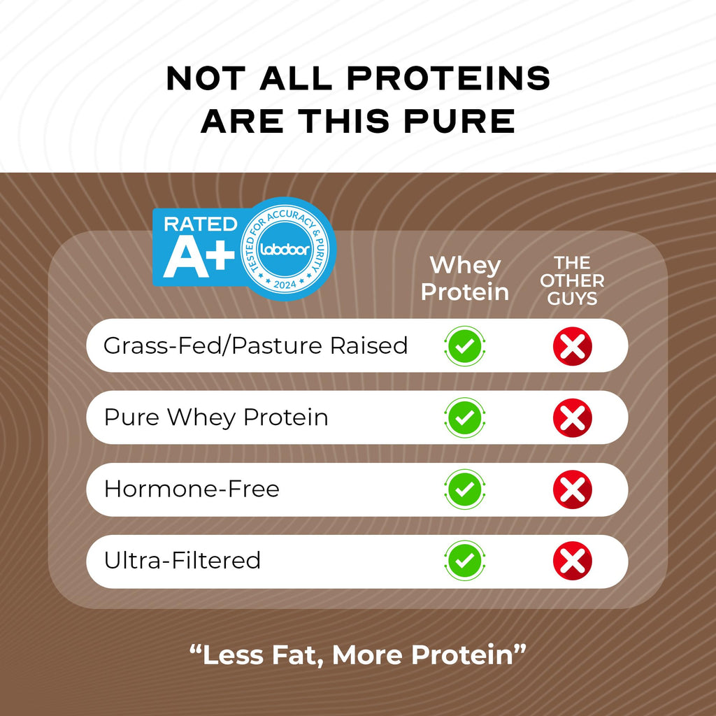 Grass-Fed Whey Protein Concentrate Powder, Chocolate (5lb) B164