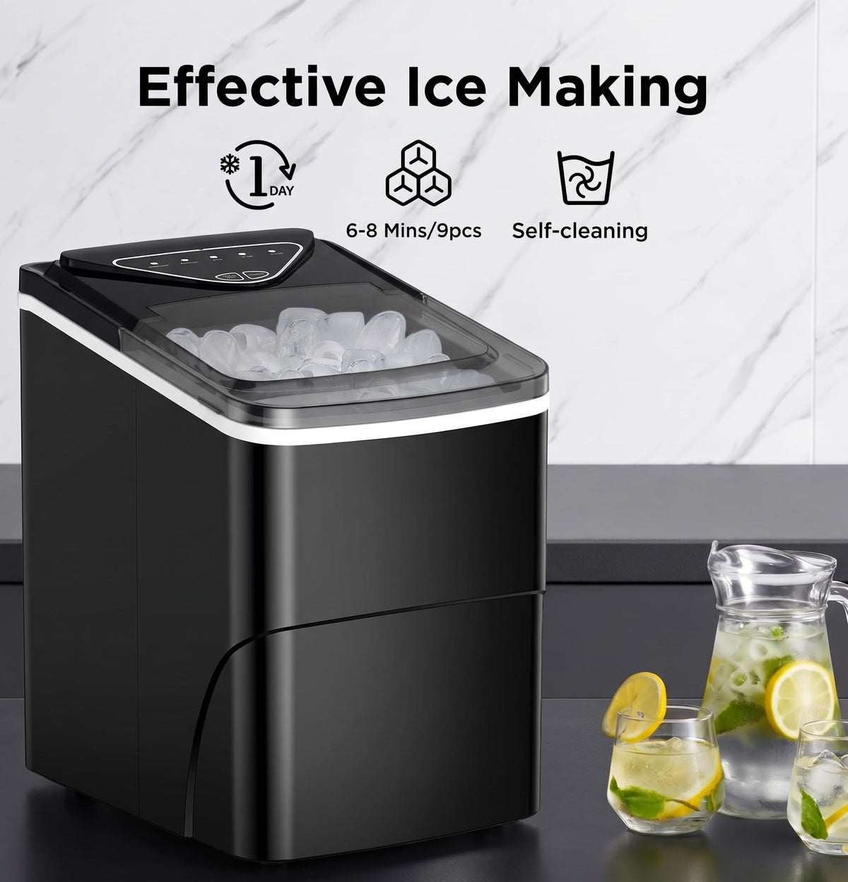 Countertop Ice Maker with 2 Ice Sizes Z917