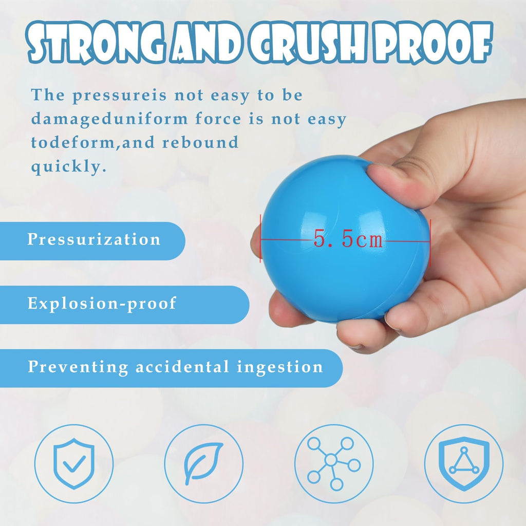 100 Pack BPA Free Colorful Plastic Balls O16885