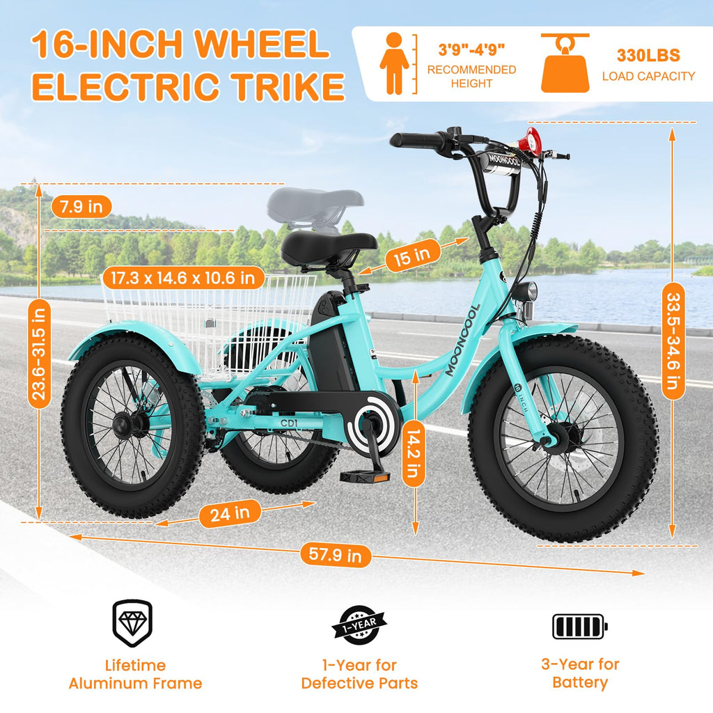 16 Inch Electric Tricycle K94039