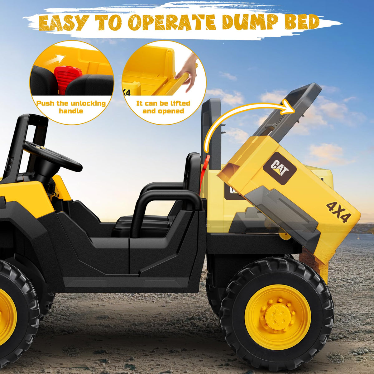 24V Ride On Toy with Dump Bed and Shovel T27161
