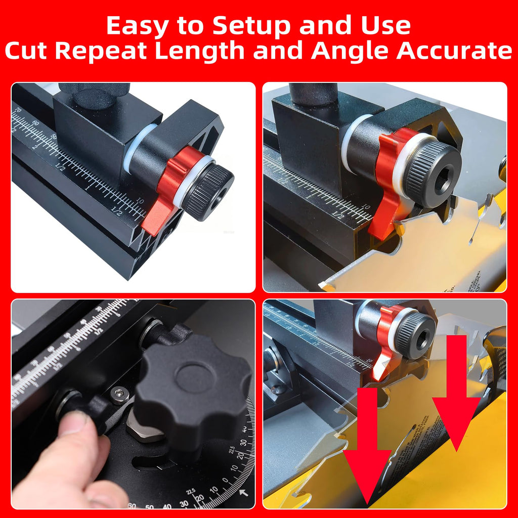 Small Table Saw Miter Gauge with Extendable Fence J69171