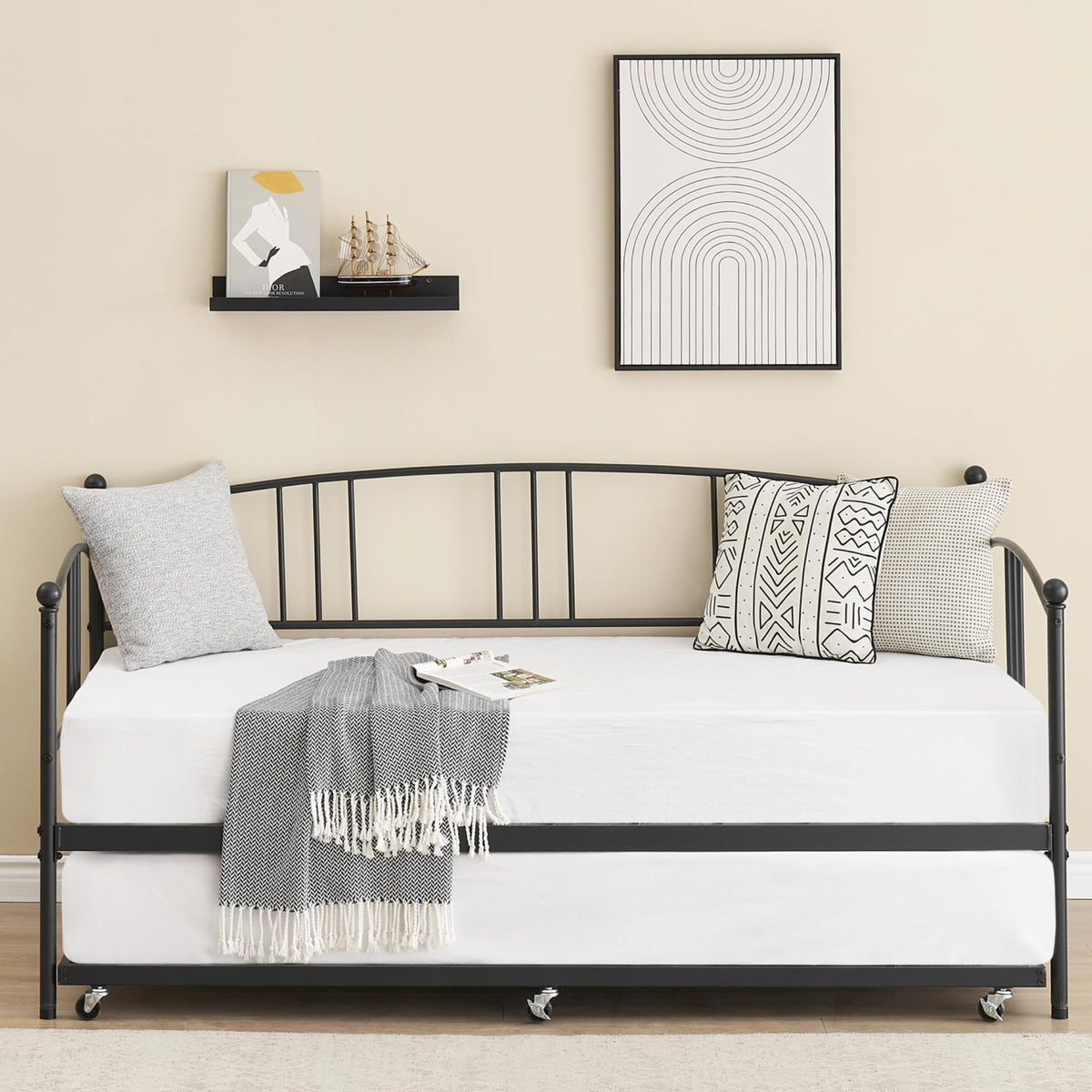 Twin Metal Daybed with Trundle B72183