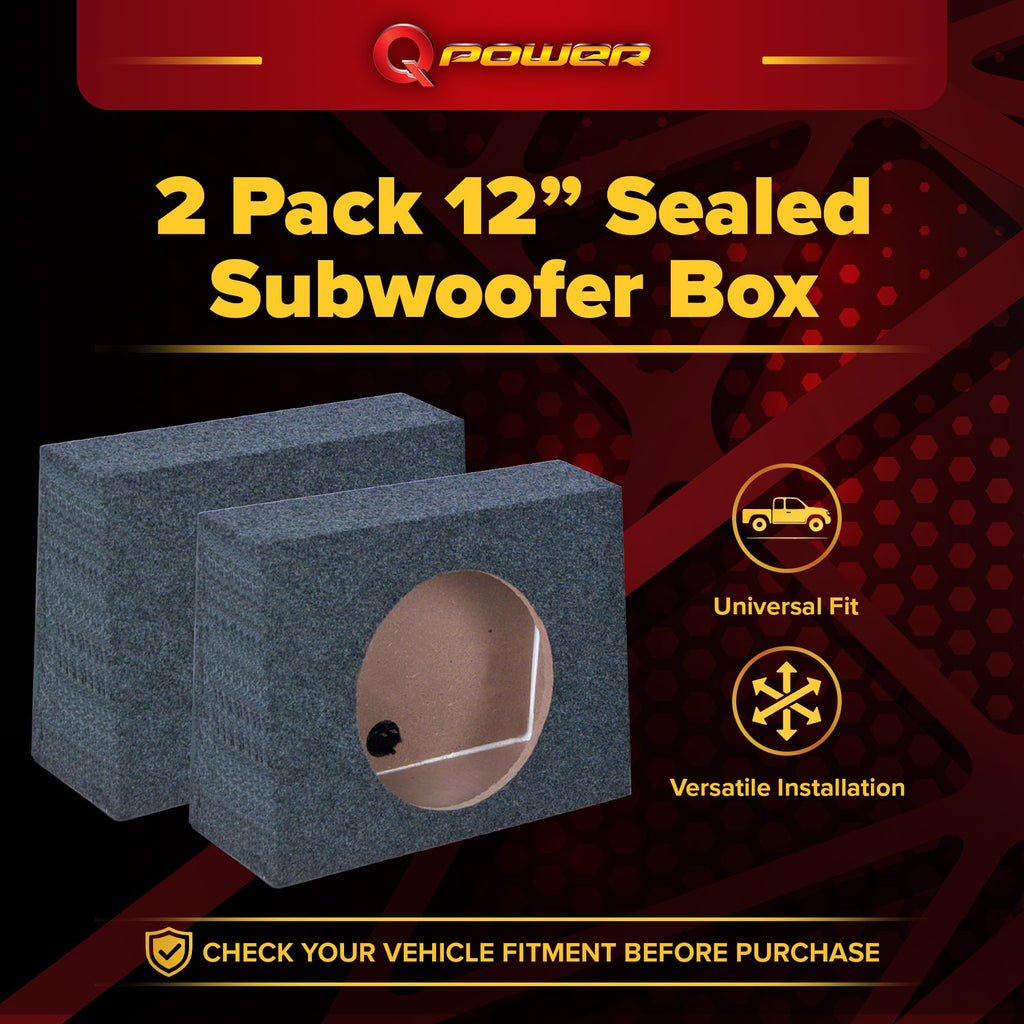 Single 12-Inch Sealed Car Audio Subwoofer Box M915