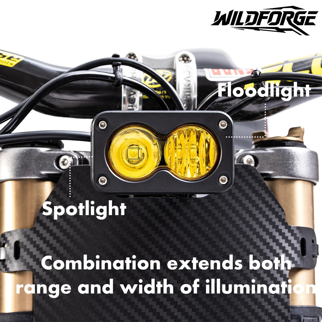 Yellow 6500K Waterproof Off-Road Dirt Bike Headlight Kit Z1656
