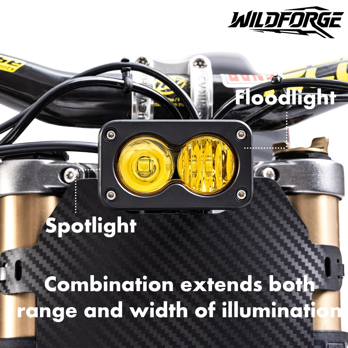 Yellow 6500K Waterproof Off-Road Dirt Bike Headlight Kit Z1656