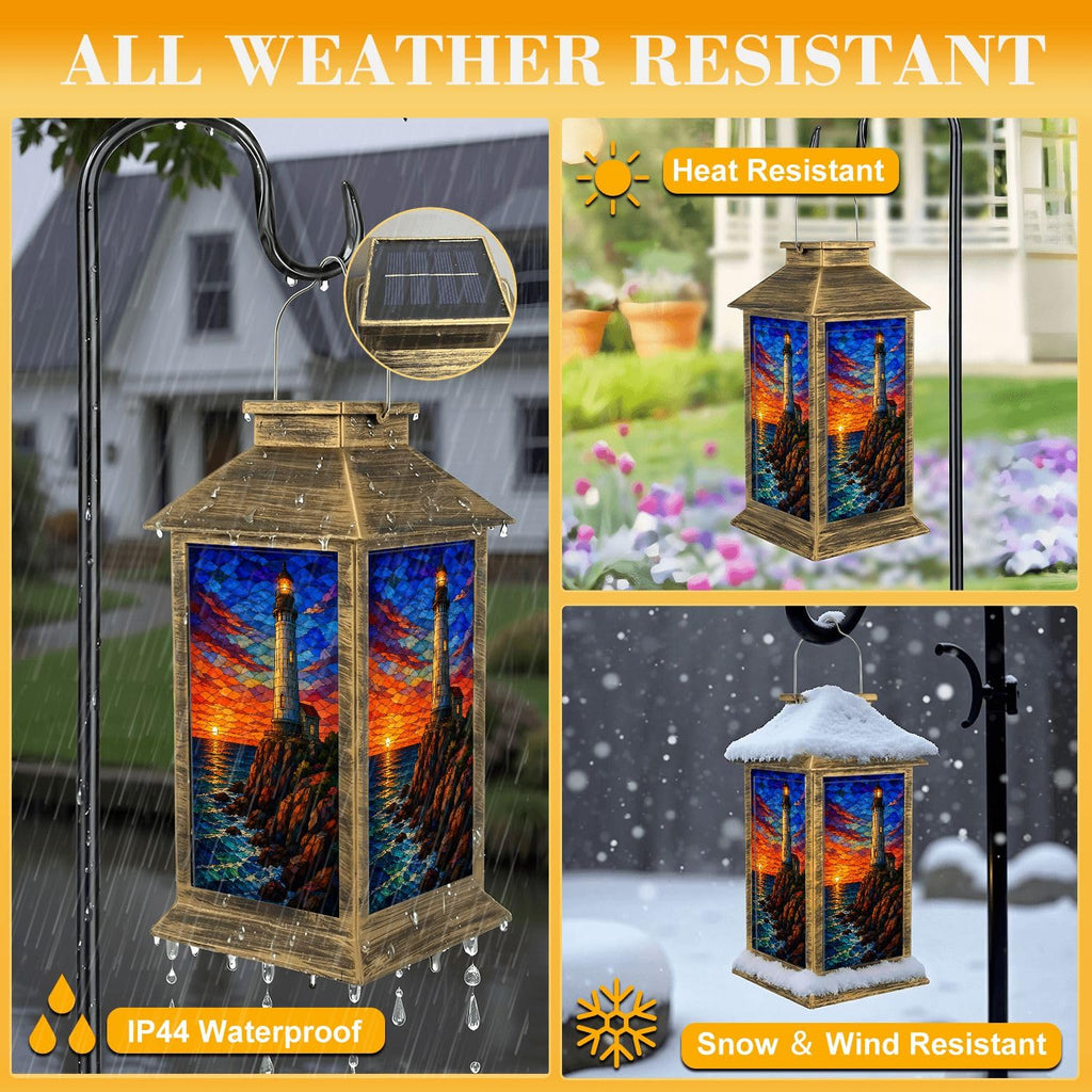 Waterproof Mosaic LED Solar Lantern S7087