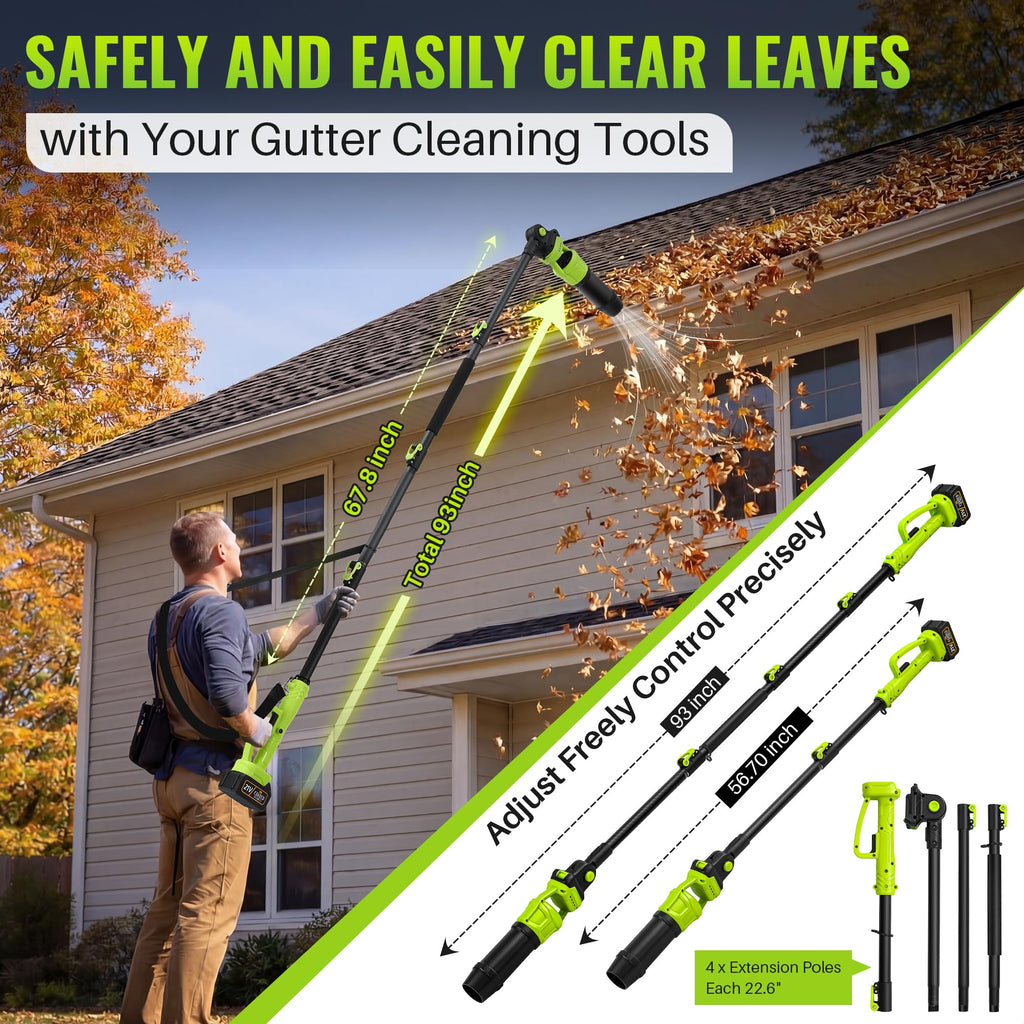 Cordless Leaf Blower with 2 Batteries 21V, 580CFM/180MPH Y111690