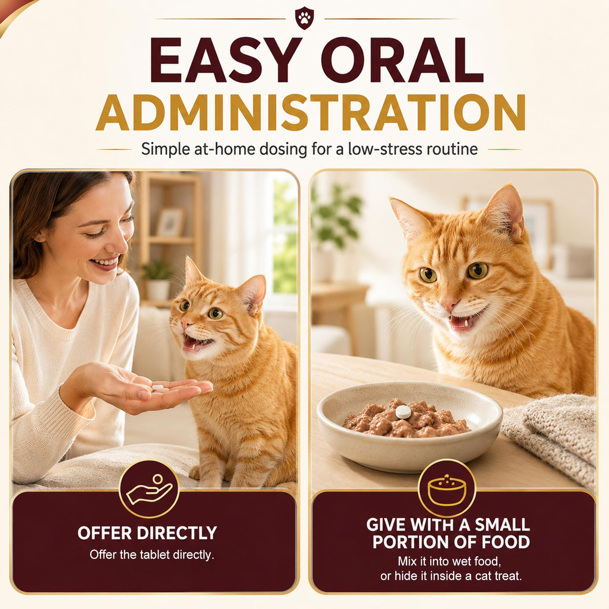 Cat Dewormer Tablets for Tapeworms, Roundworms & Hookworms W526895