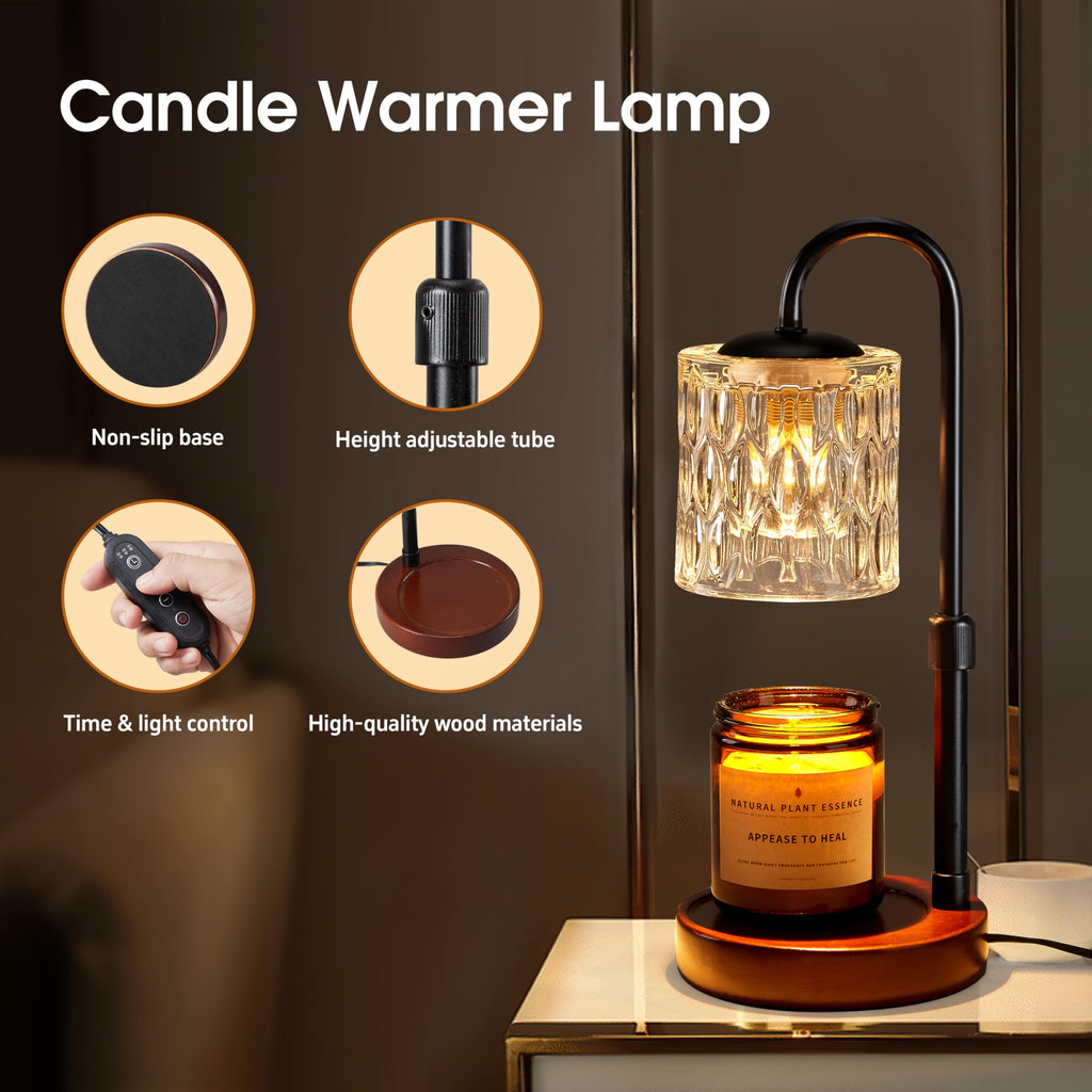 Dimmable Height Adjustable Candle Warmer Lamp with Timer W1525