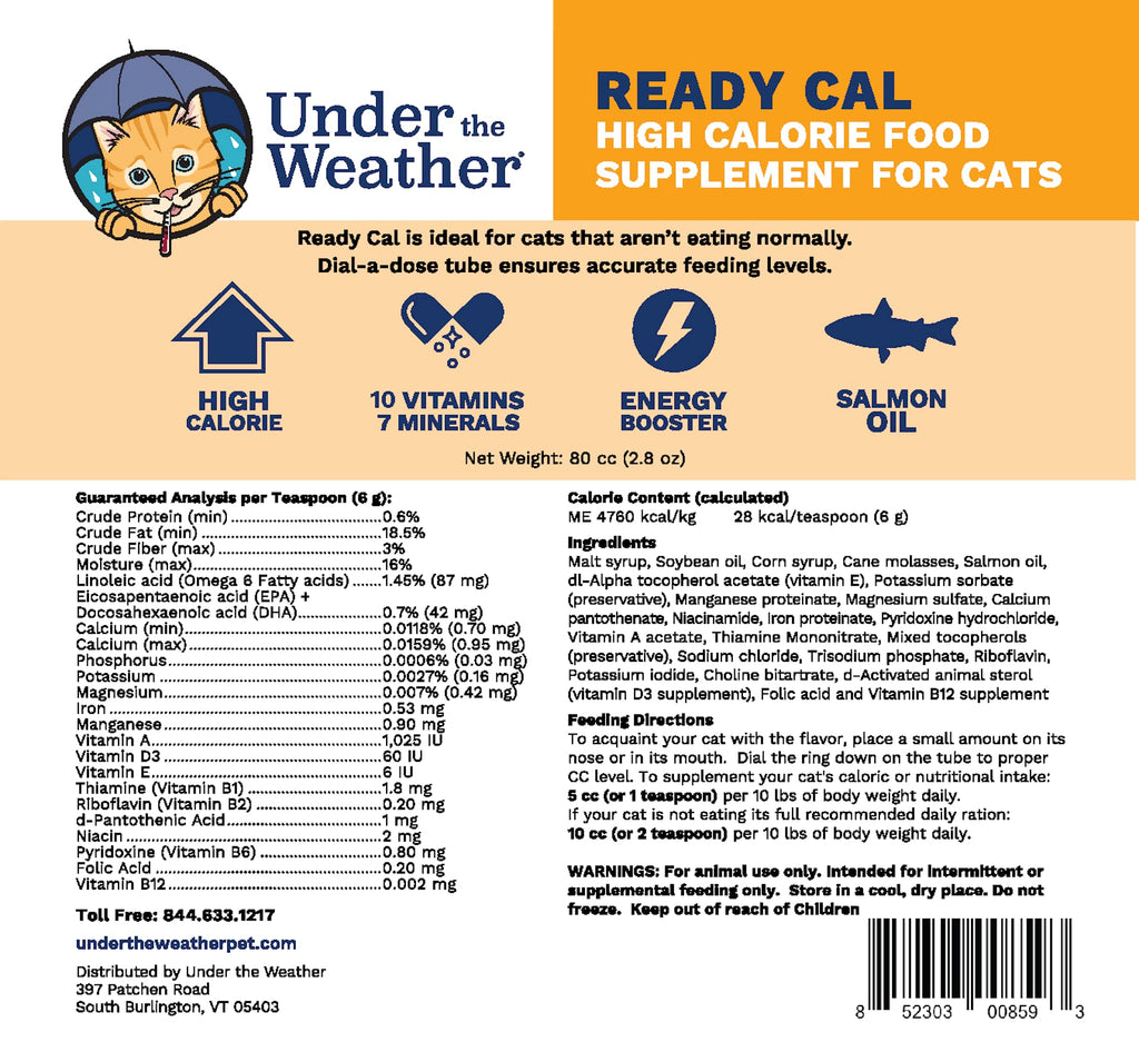 High Calorie Cat Supplement with Vitamins Minerals Omega Fatty Acids G961