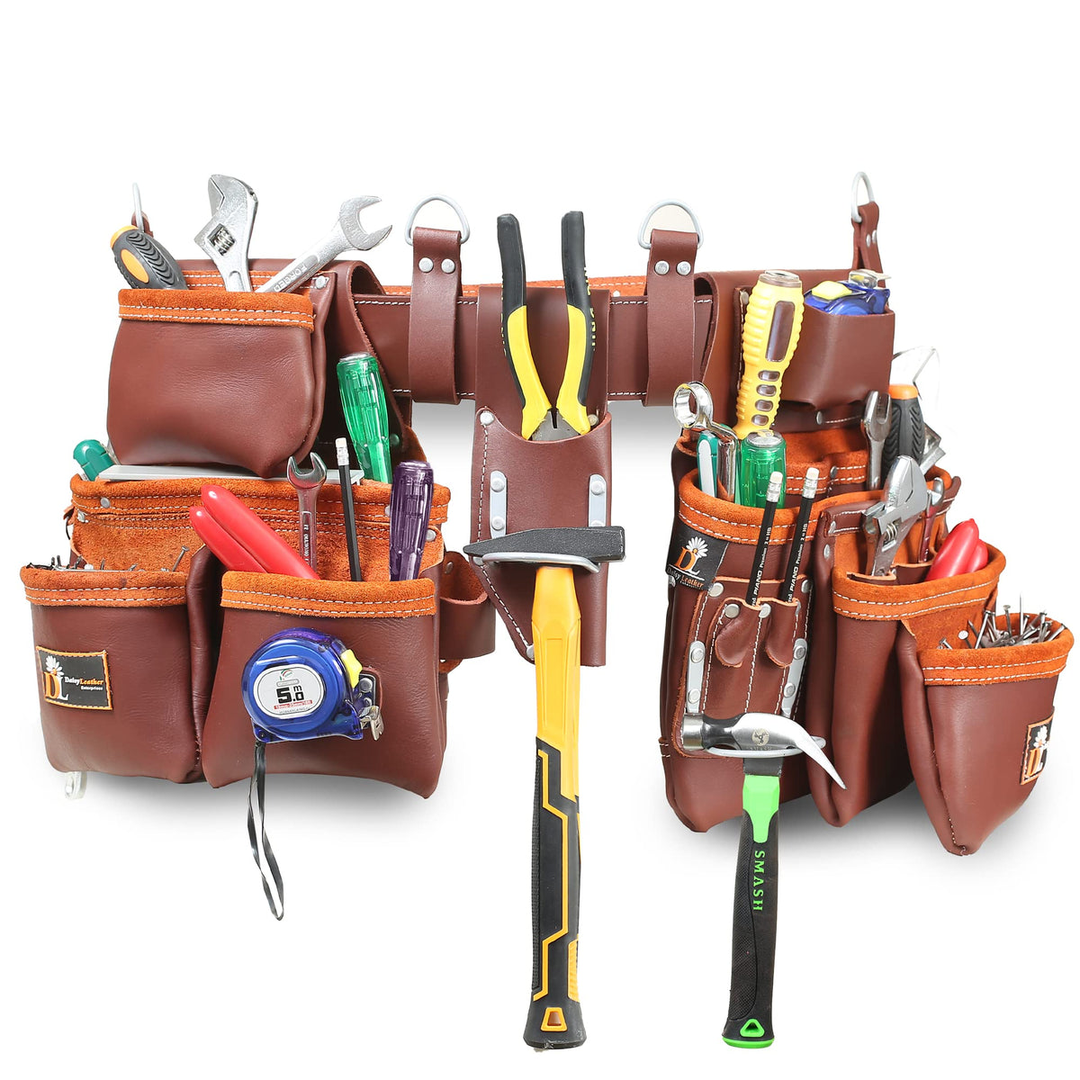 Leather Tool Belt with 27 Pockets J59369