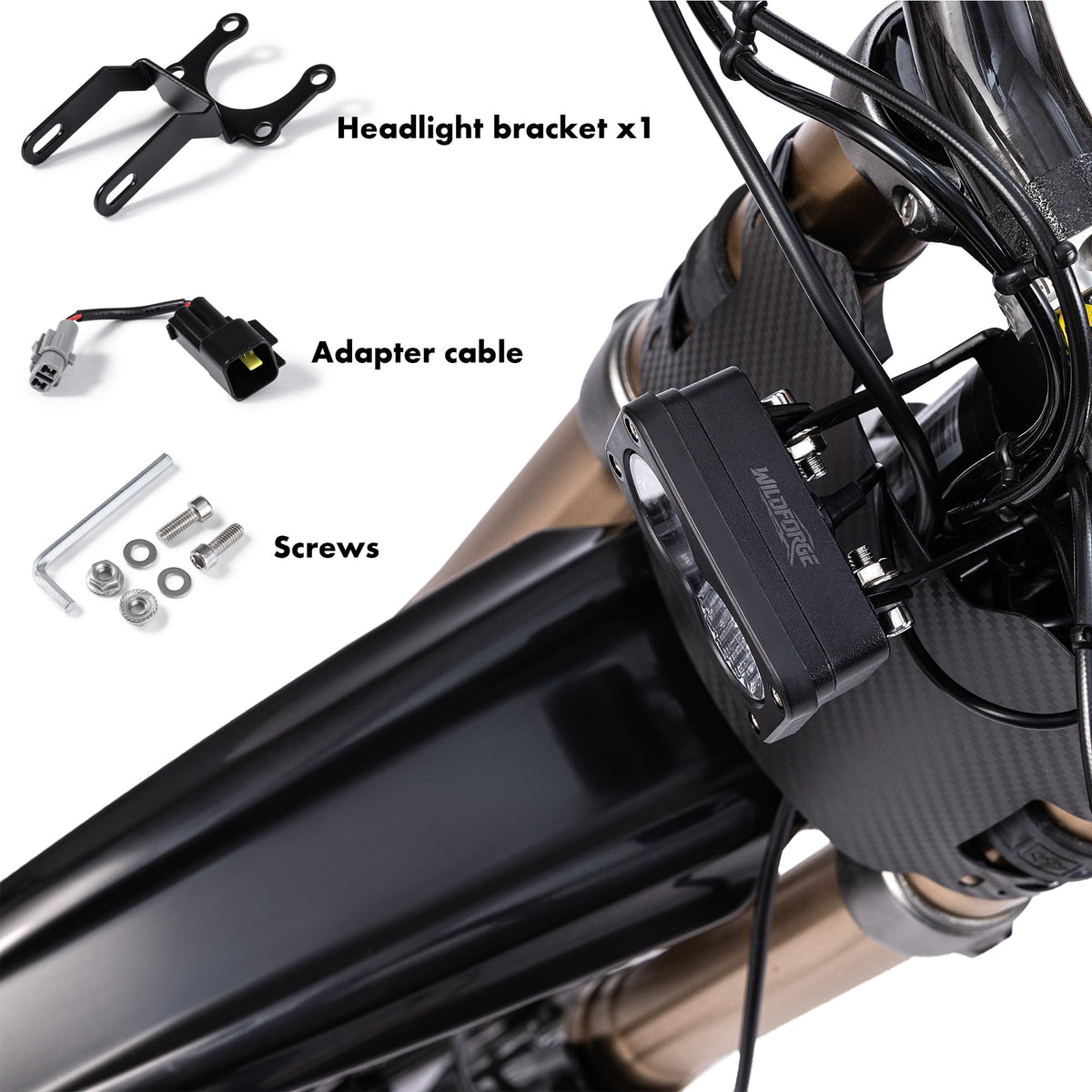 Yellow 6500K Waterproof Off-Road Dirt Bike Headlight Kit Z1656