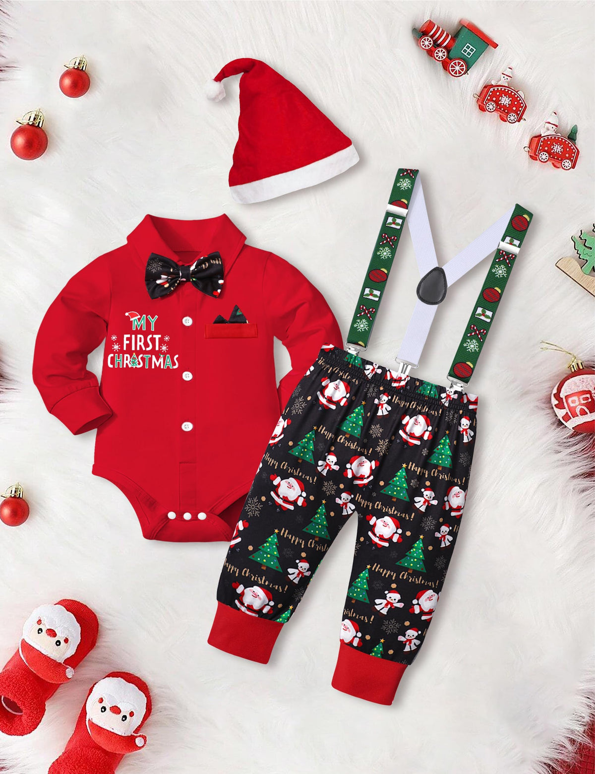Baby Boy Christmas Outfit 3PCS Set E230
