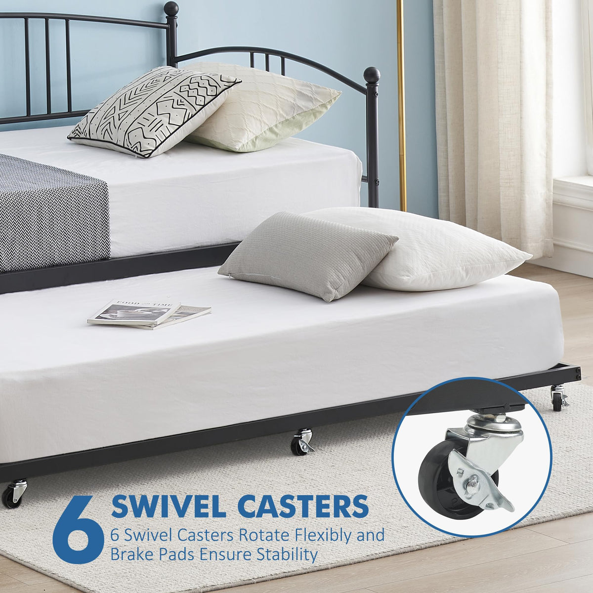 Twin Metal Daybed with Trundle B72183