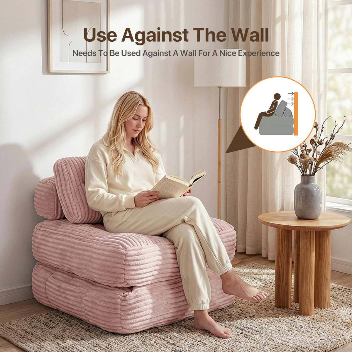 Pink Folding Sofa Bed B931854