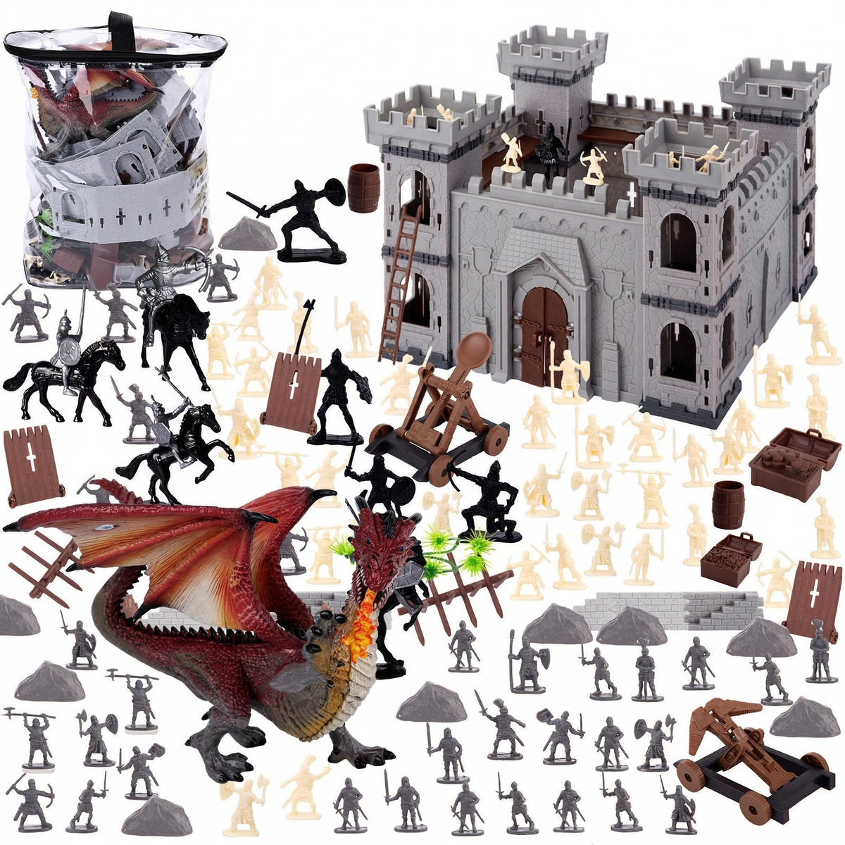 275PCS Medieval Dragon Castle Knights Figures Set G8394