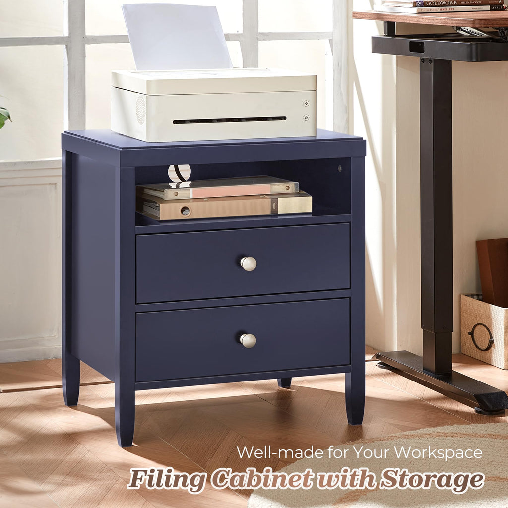 Blue Nightstand Set of 2 W9327