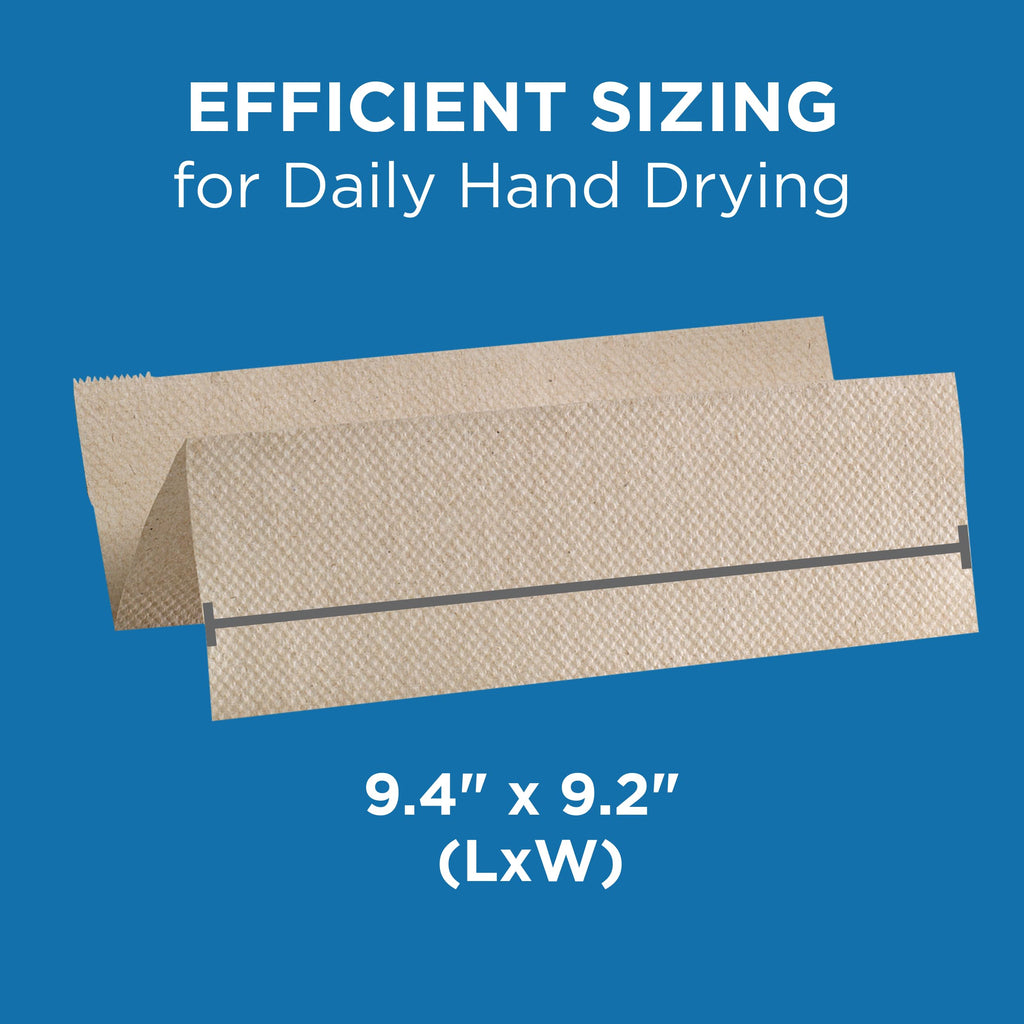 Brown 1-Ply Multifold Paper Towels, 250 Per Pack, 16 Packs H839415