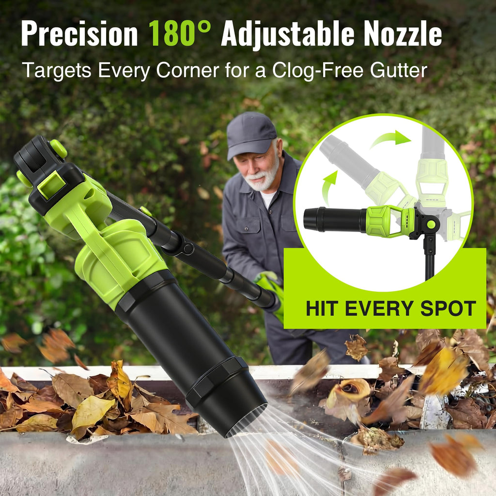 Cordless Leaf Blower with 2 Batteries 21V, 580CFM/180MPH Y111690