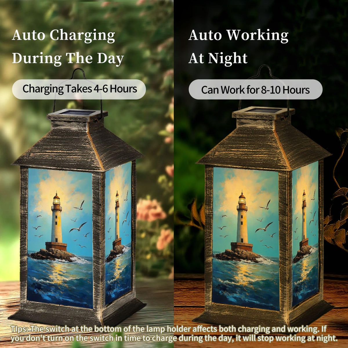 Waterproof Solar Powered Hanging Lantern G8510