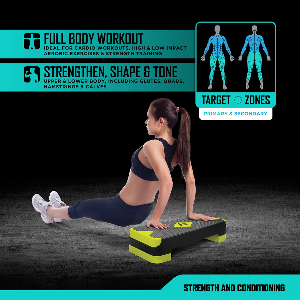 Aerobic Step Platform with Non-Slip Textured Surface H1962