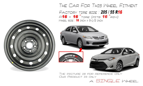16" Steel Wheel Black Finish M286077