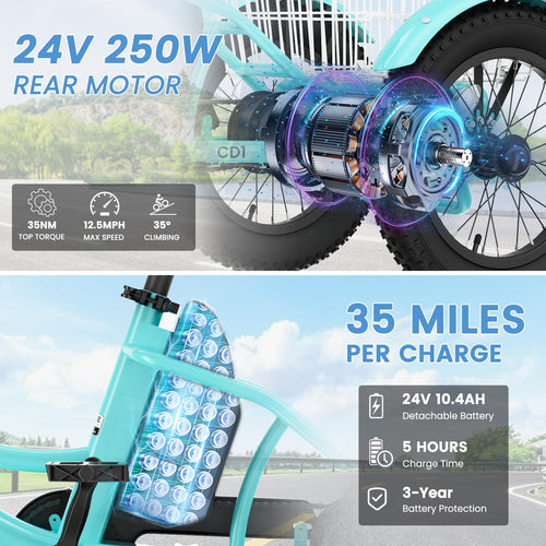 16 Inch Electric Tricycle K94039