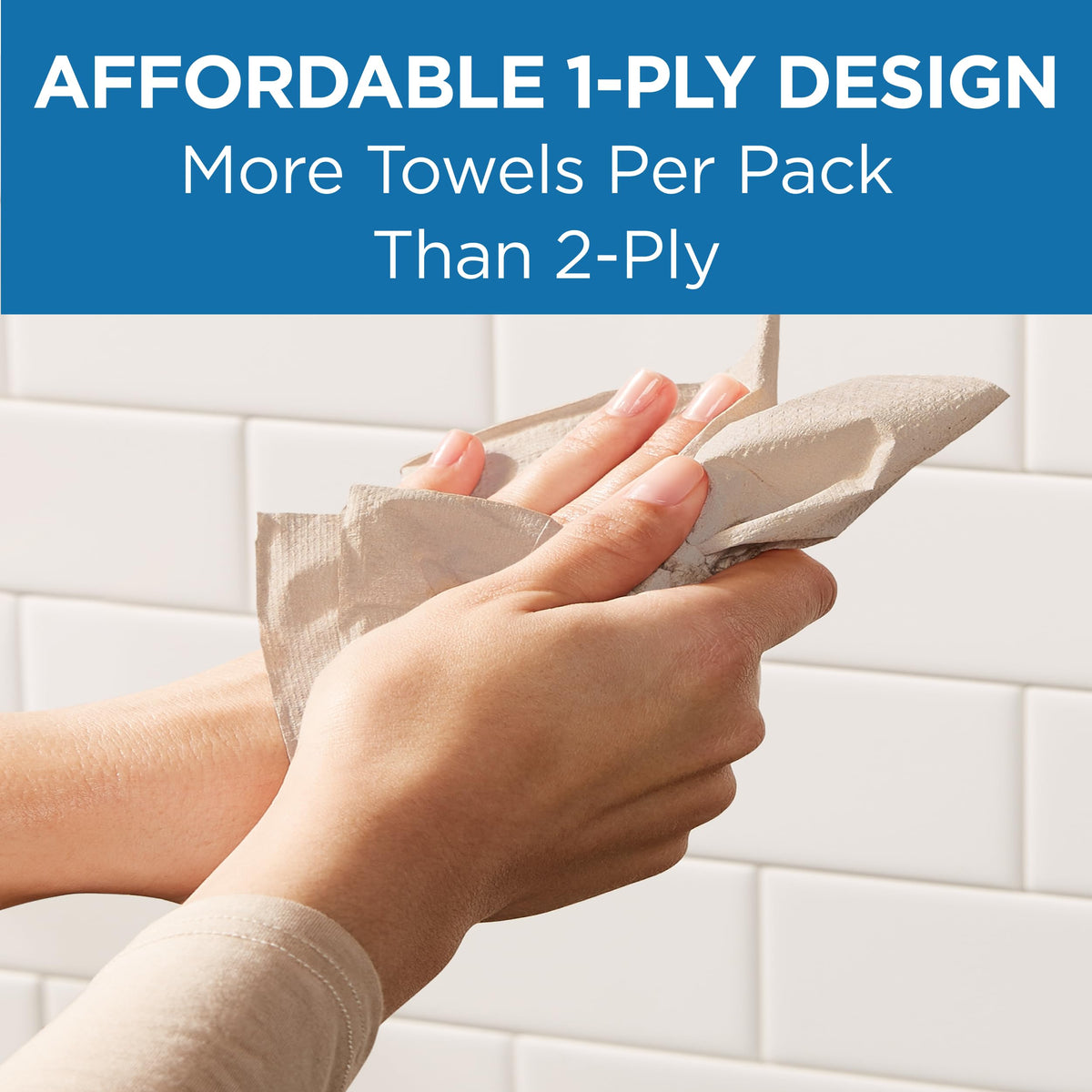Brown 1-Ply Multifold Paper Towels, 250 Per Pack, 16 Packs H839415