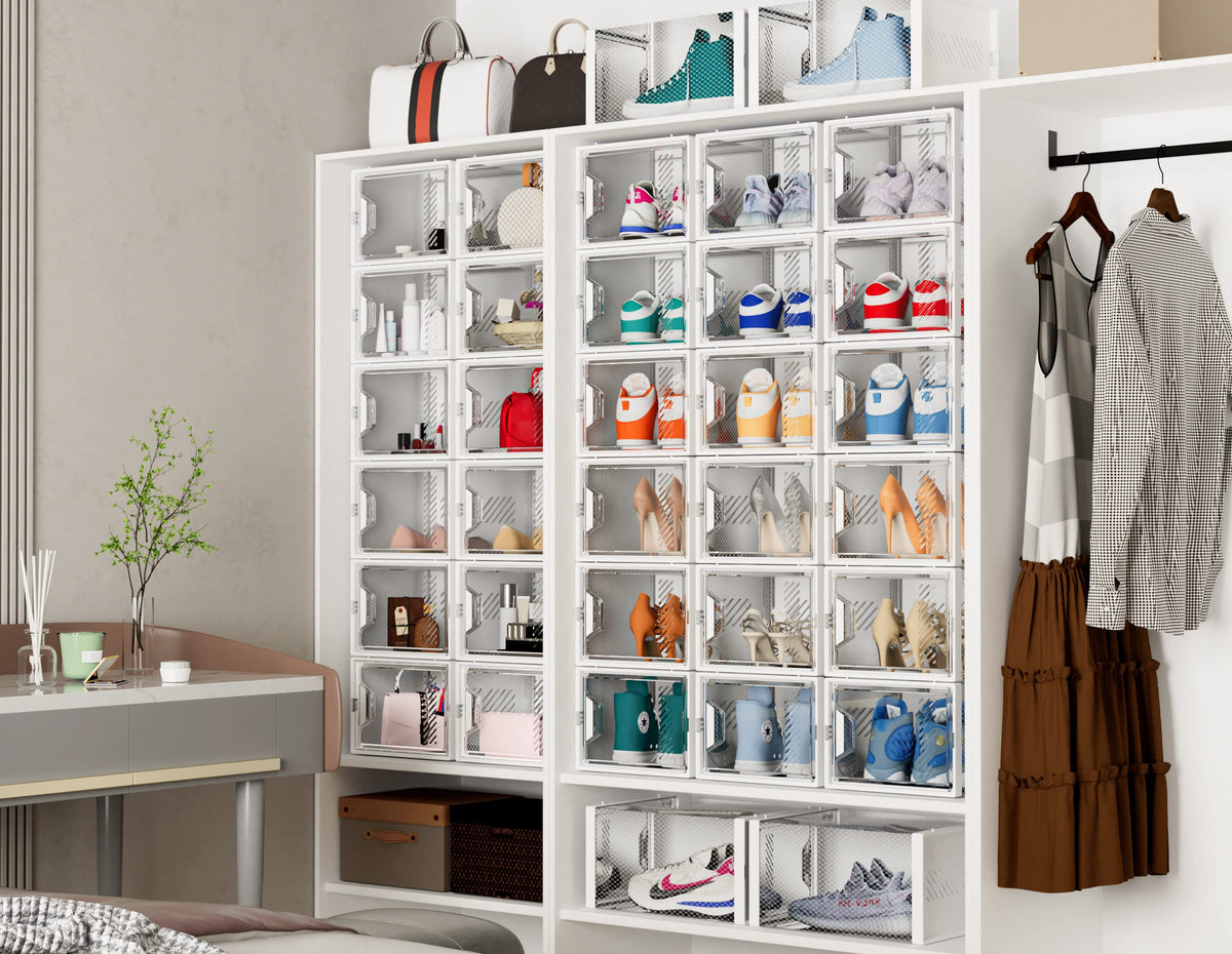 XL Clear Stackable Shoe Storage Boxes R876