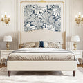 King Size Upholstered Platform Bed with Tall Headboard L880428