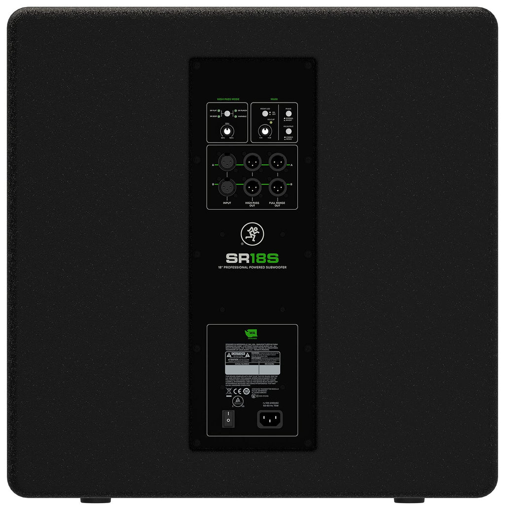 18 1600W Powered Subwoofer with Mic Cable and Headphones A48464