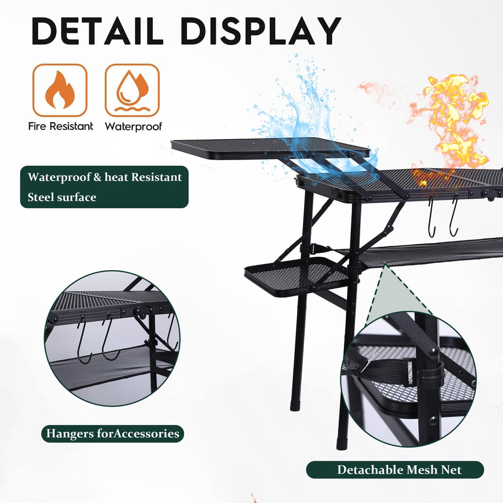 Compact Camping Metal Table D282375