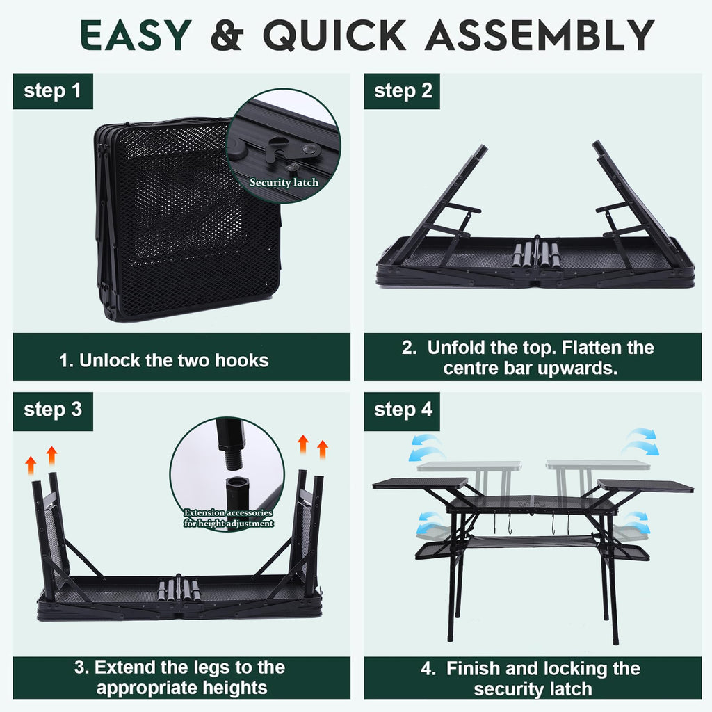 Compact Camping Metal Table D282375