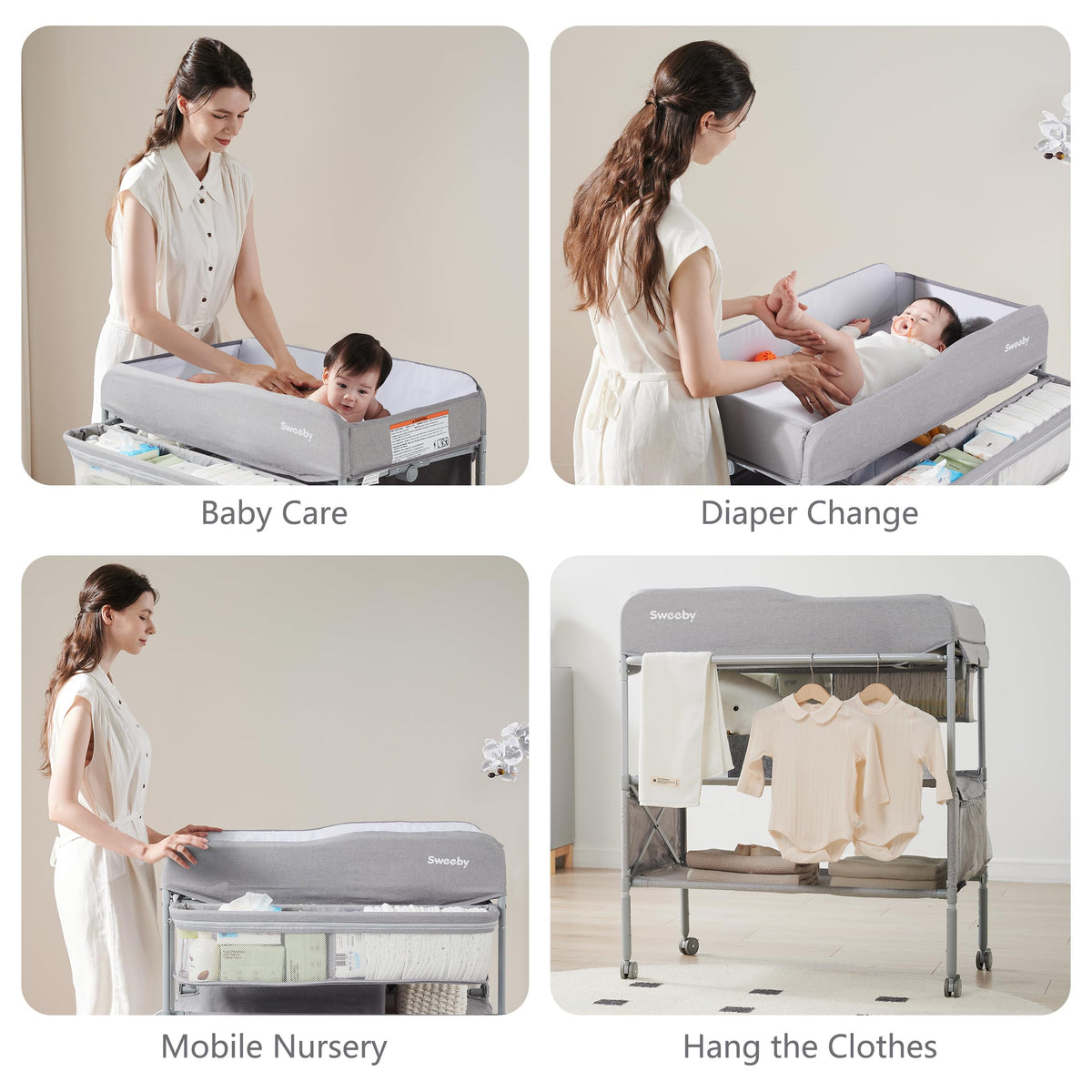 Portable Baby Changing Table with Waterproof Pad M819