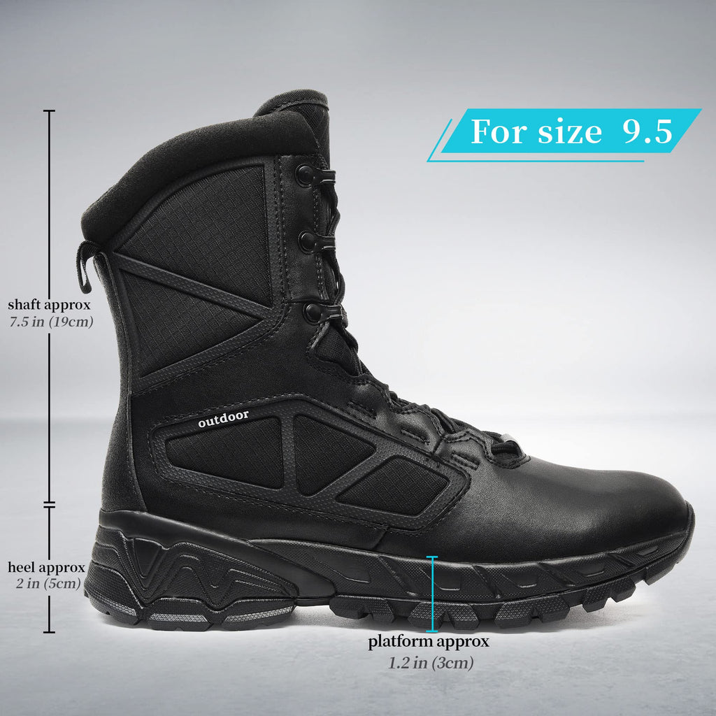 Lightweight Side Zipper Tactical Work Boots D756