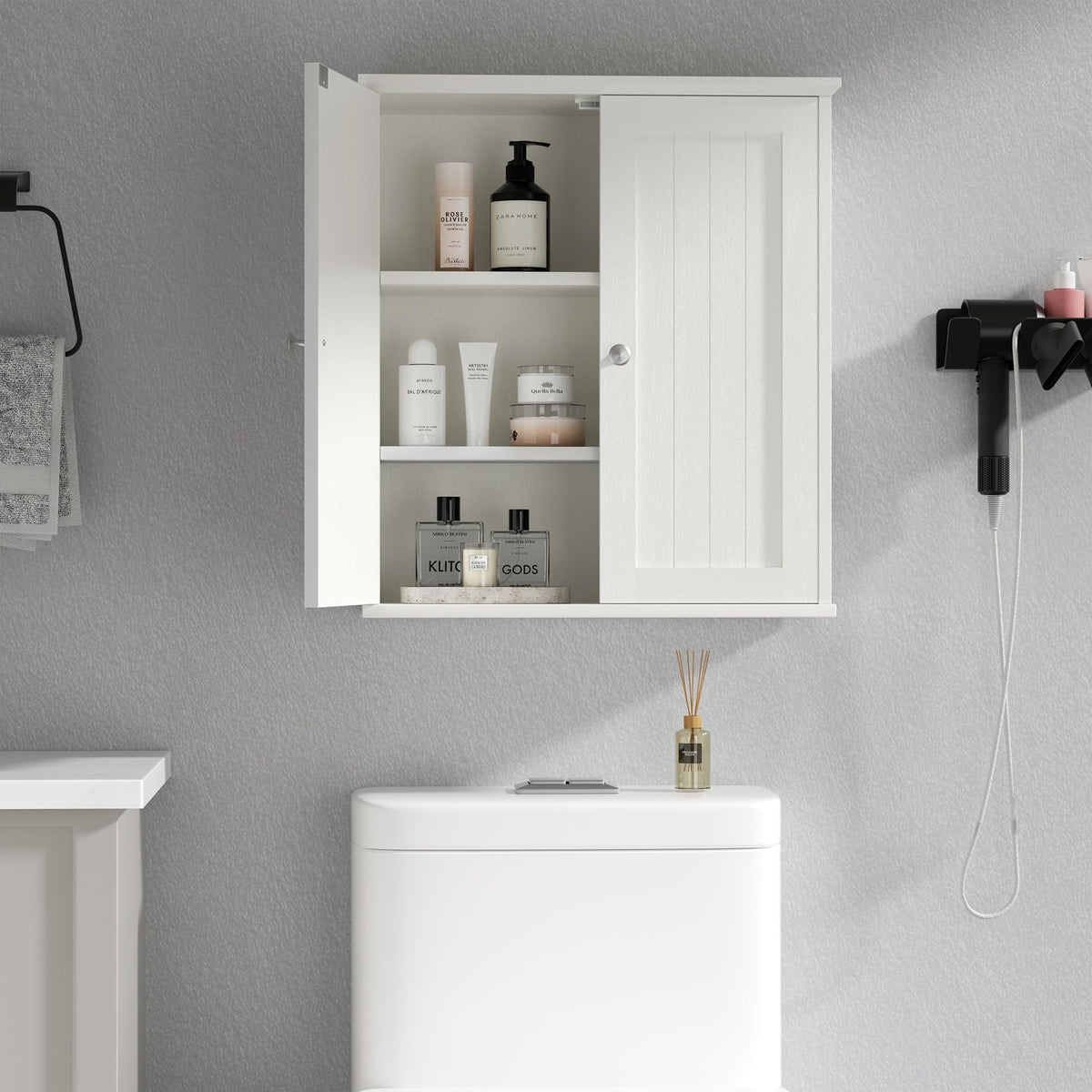 White Bathroom Wall Medicine Cabinet A3233