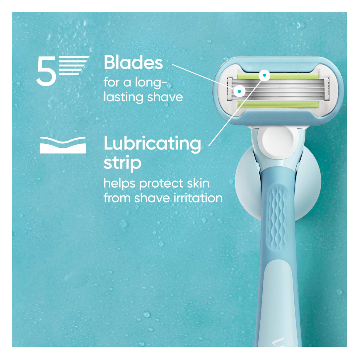 Women's 3 Blade Razor Refills, 4 Count D380