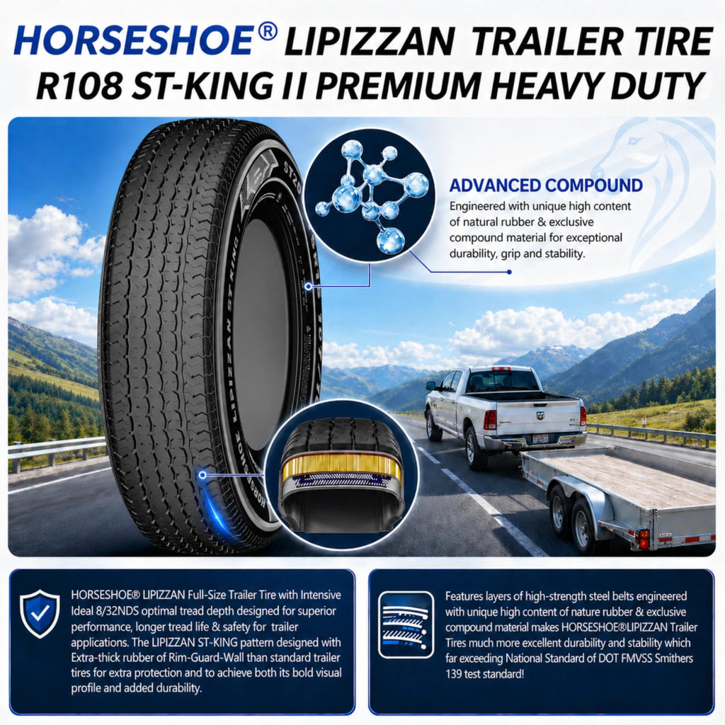 4 ST205/75R15 10PR Steel Belted Radial Trailer Tire B32513