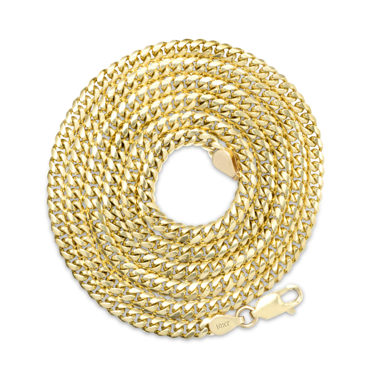 10k Yellow Gold Cuban Link Chain Necklace W600772