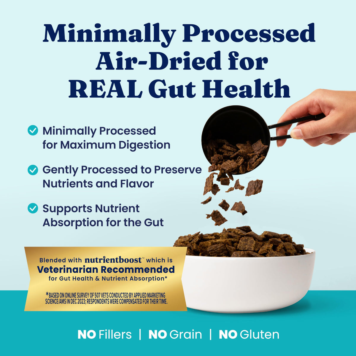 Air Dried Dog Food Topper & Treats Beef 1lb Y2787