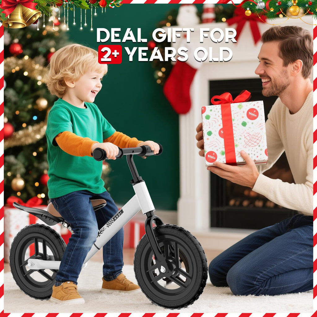 Adjustable Toddler Balance Bike with Fender and LED Tires L120906