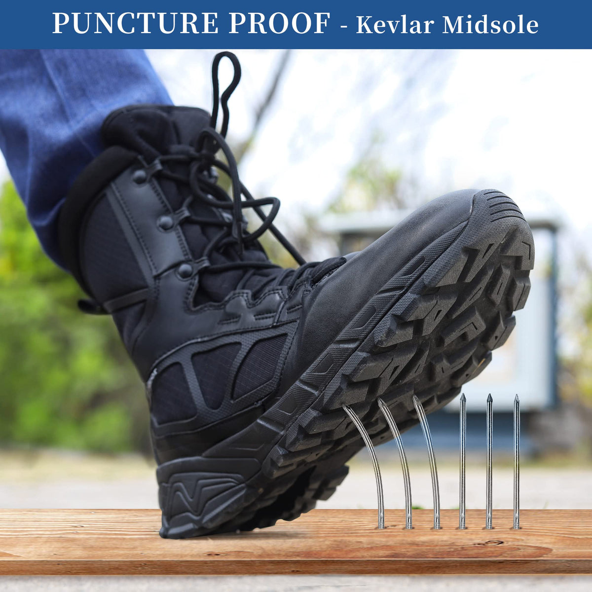 Lightweight Side Zipper Tactical Work Boots D756